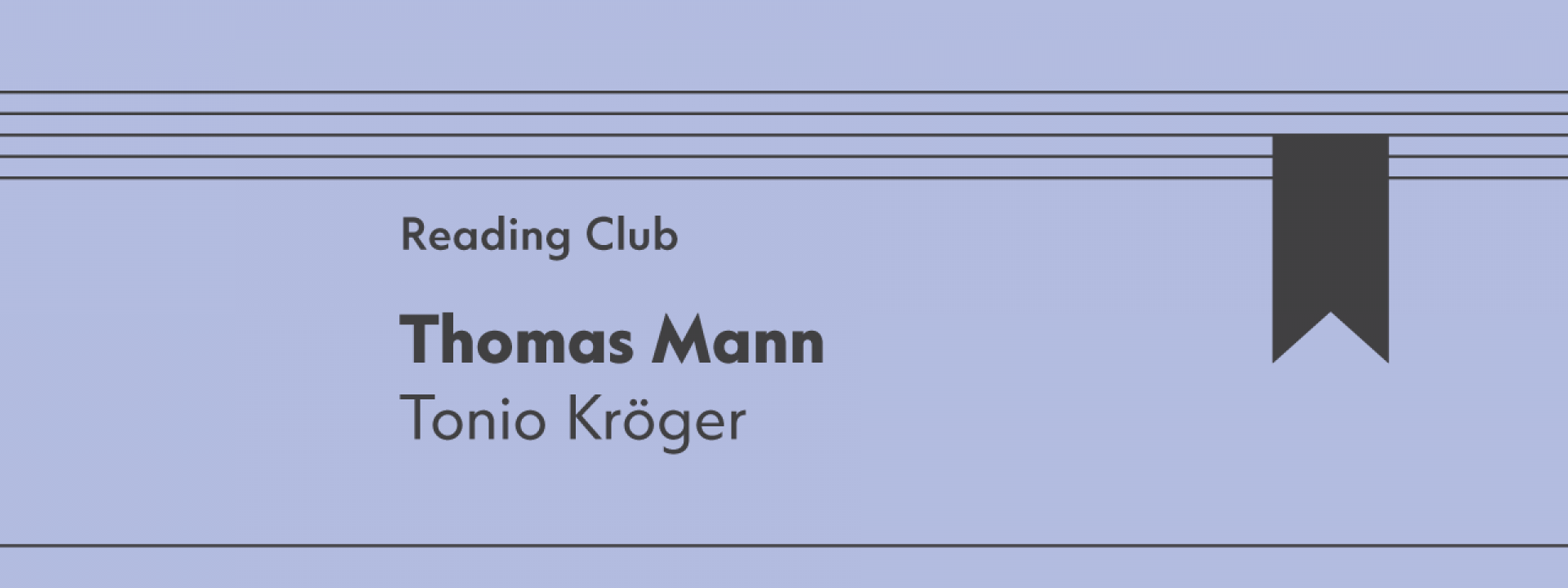 April Reading Club: Tonio Kröger - Εικόνα