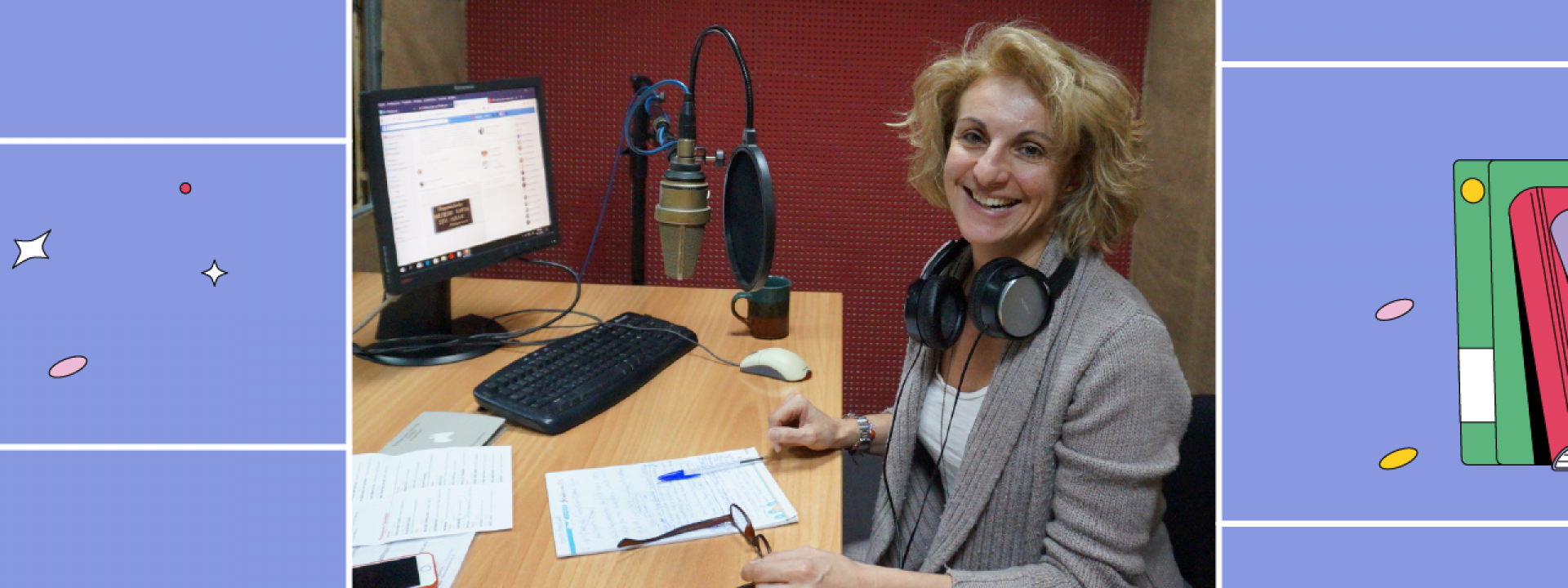 SNFCC Members Off the Premises: Visit to Athens 9.84 FM radio station, with Margarita Mytilinaiou - Εικόνα